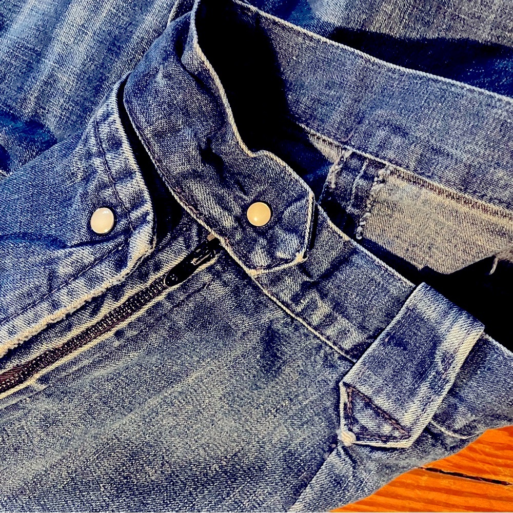 Vintage 50s LEVI’S Western Wear Big E sanforized side zip jeans pearl snap - Picture 4 of 10